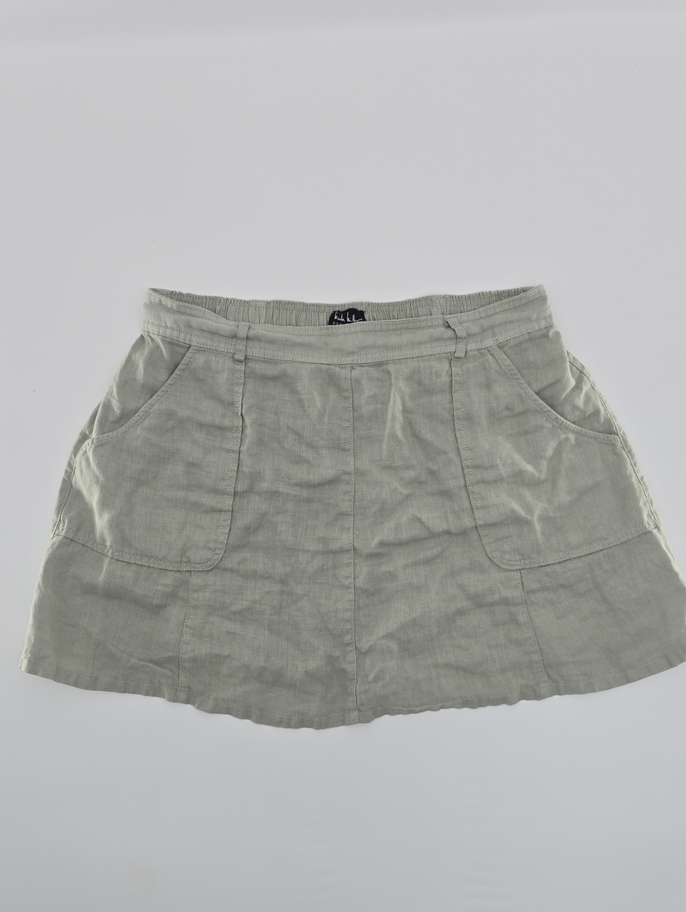 Nicole Miller Sage Green Linen Skort